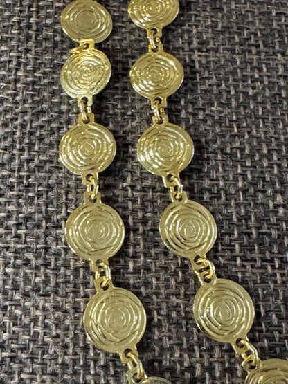Vintage Liz Claiborne Two-Strand Mini Medallion Necklace