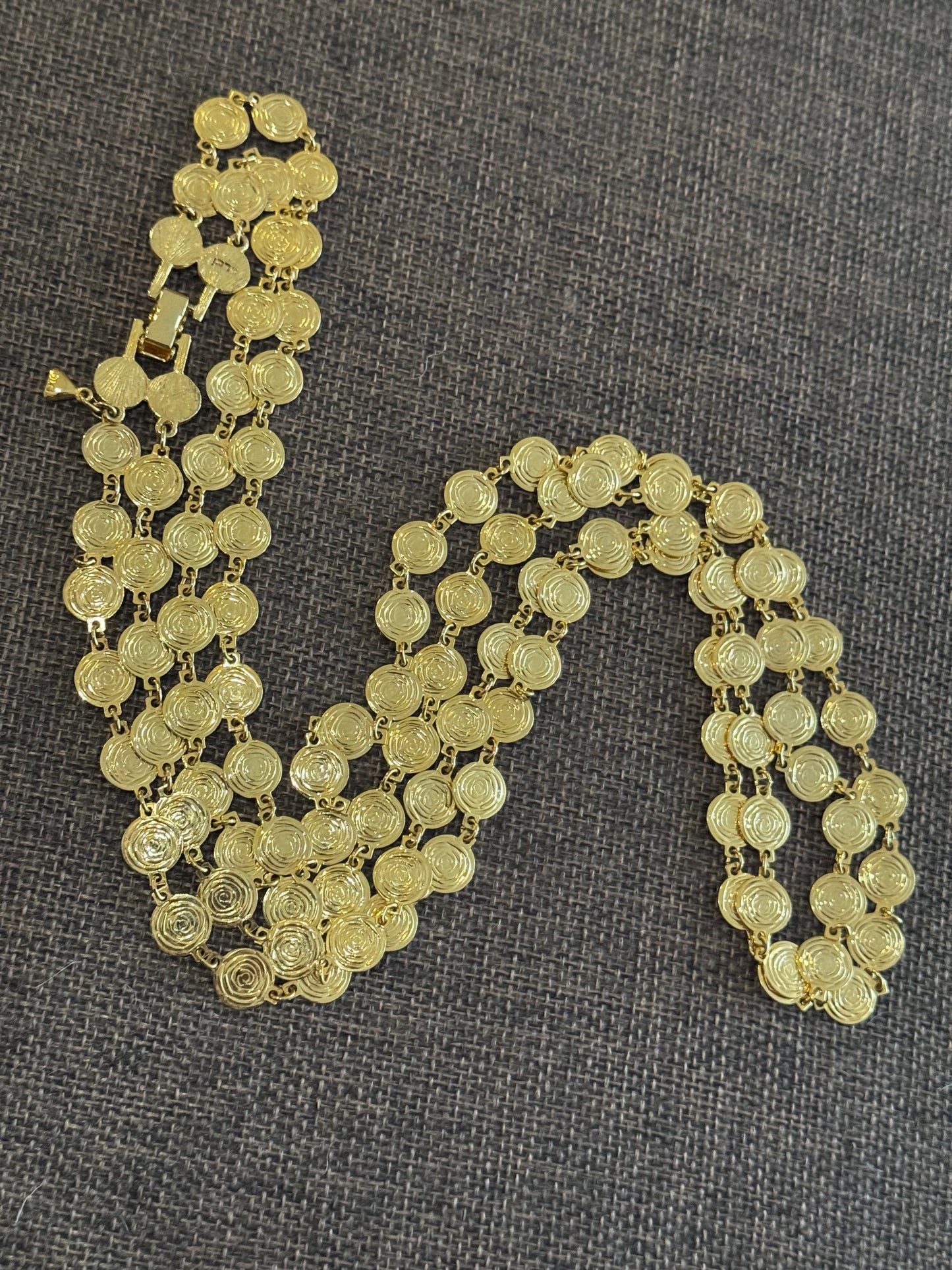 Vintage Liz Claiborne Two-Strand Mini Medallion Necklace