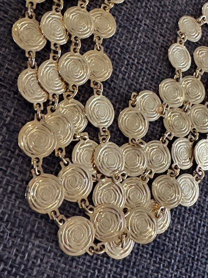 Vintage Liz Claiborne Two-Strand Mini Medallion Necklace