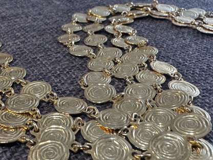 Vintage Liz Claiborne Two-Strand Mini Medallion Necklace