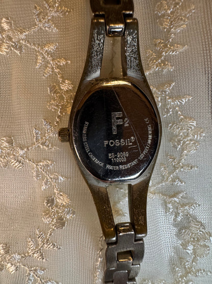 Fossil F2 Stainless Steel Square Watch – Ref. ES-9089