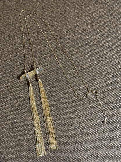 ✨ White House Black Market Crystal Tassel Lariat Necklace ✨