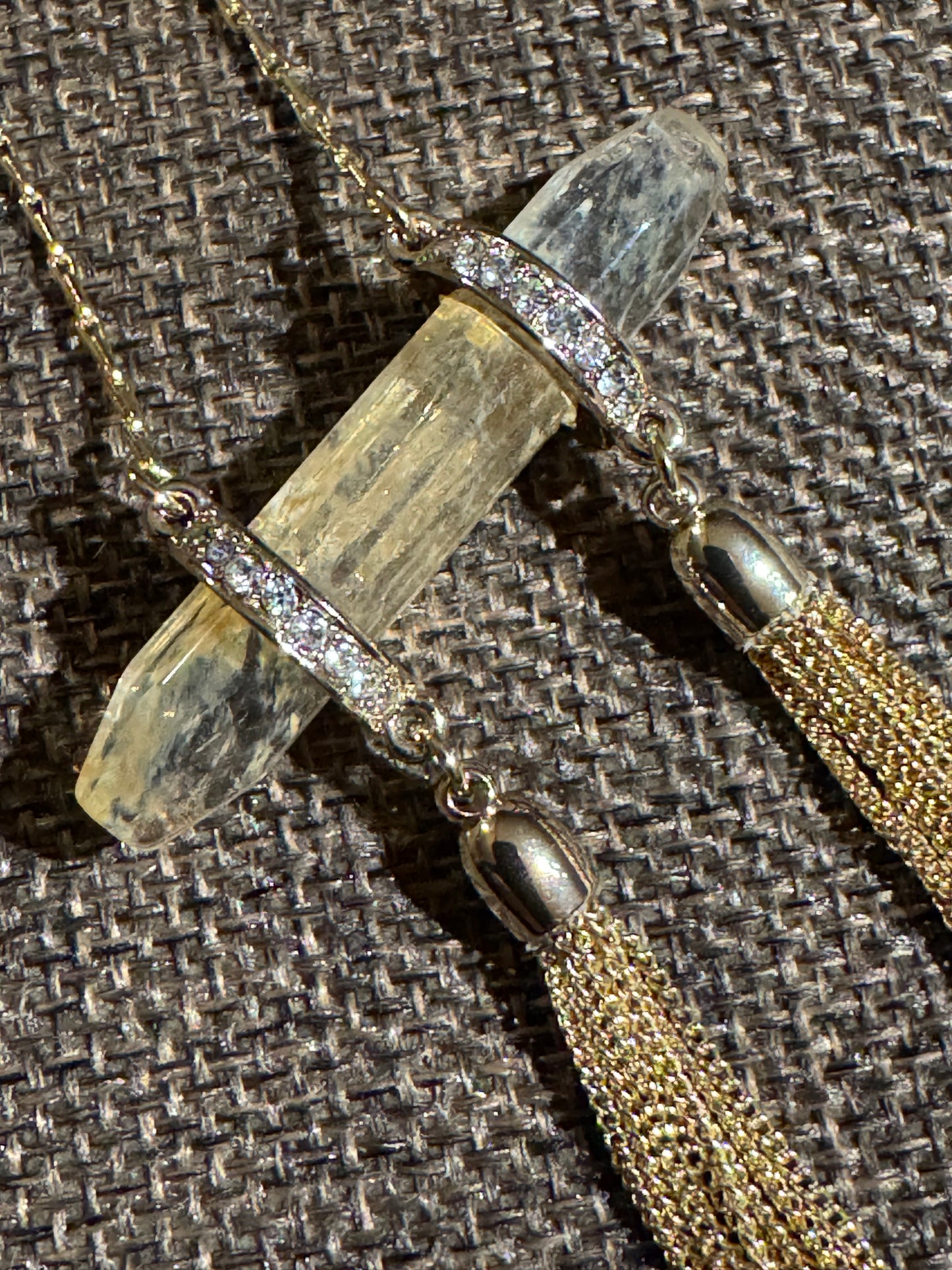 ✨ White House Black Market Crystal Tassel Lariat Necklace ✨
