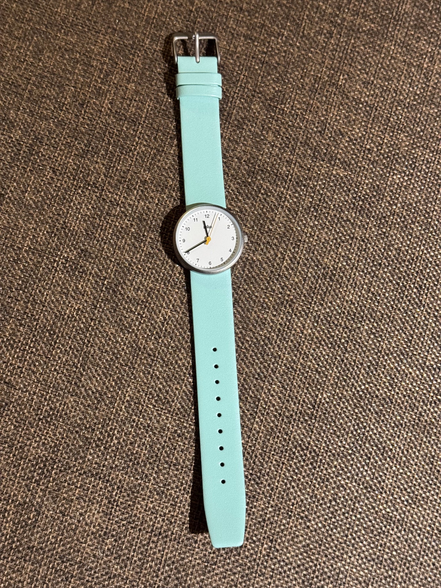 ⌚ Braun Classic Analog Watch with Genuine Leather Mint Strap - Never worn