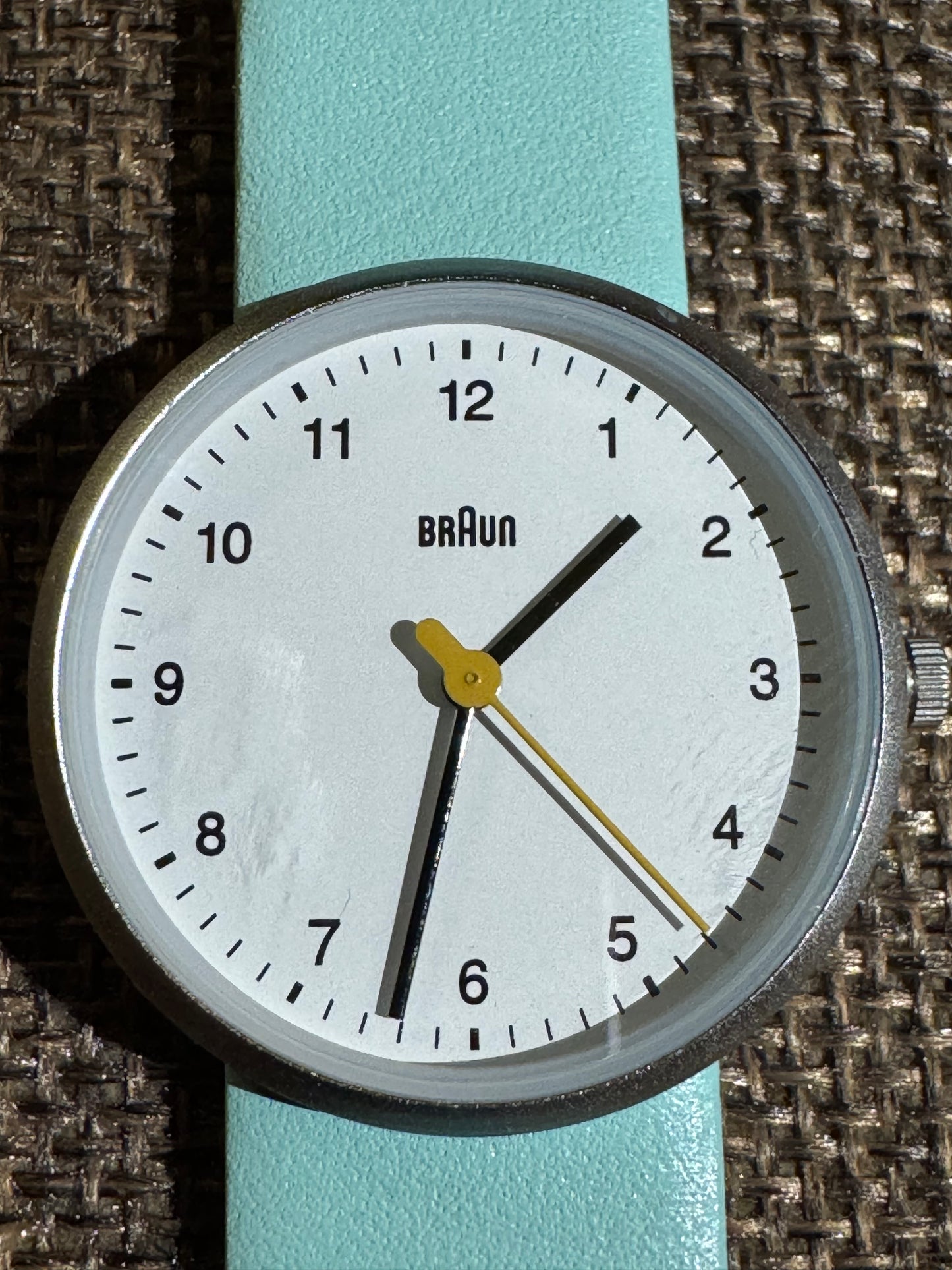 ⌚ Braun Classic Analog Watch with Genuine Leather Mint Strap - Never worn