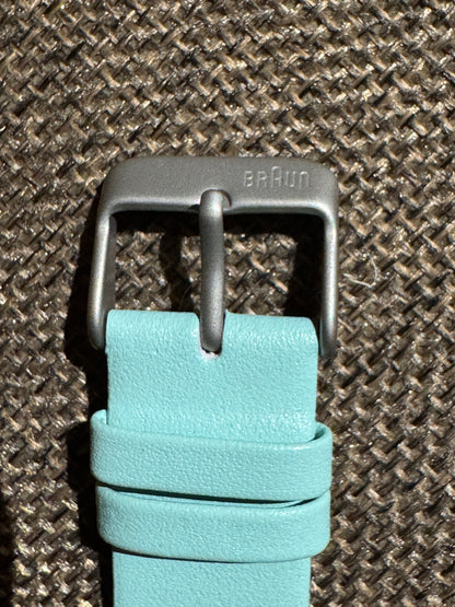 ⌚ Braun Classic Analog Watch with Genuine Leather Mint Strap - Never worn