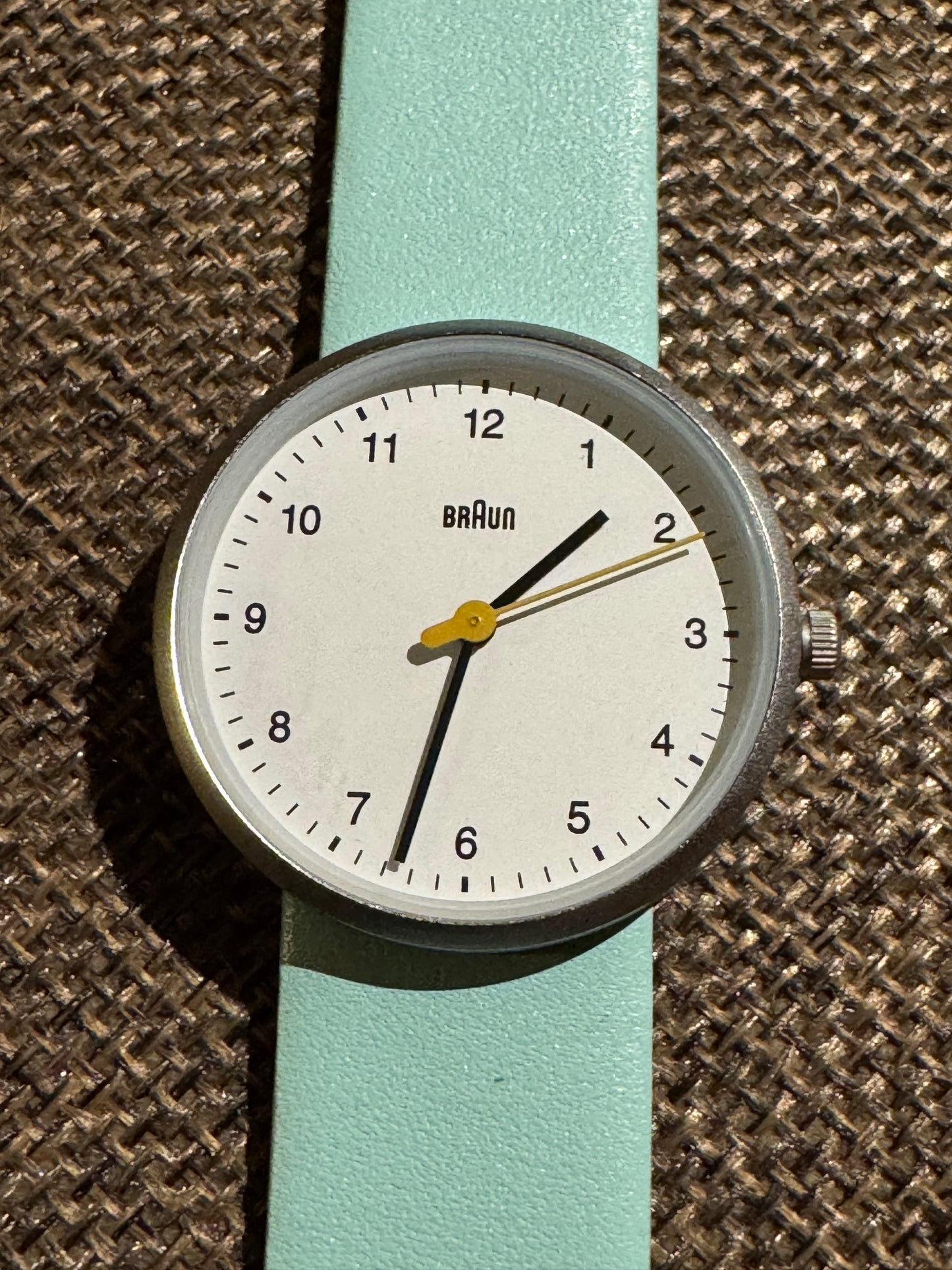 ⌚ Braun Classic Analog Watch with Genuine Leather Mint Strap - Never worn