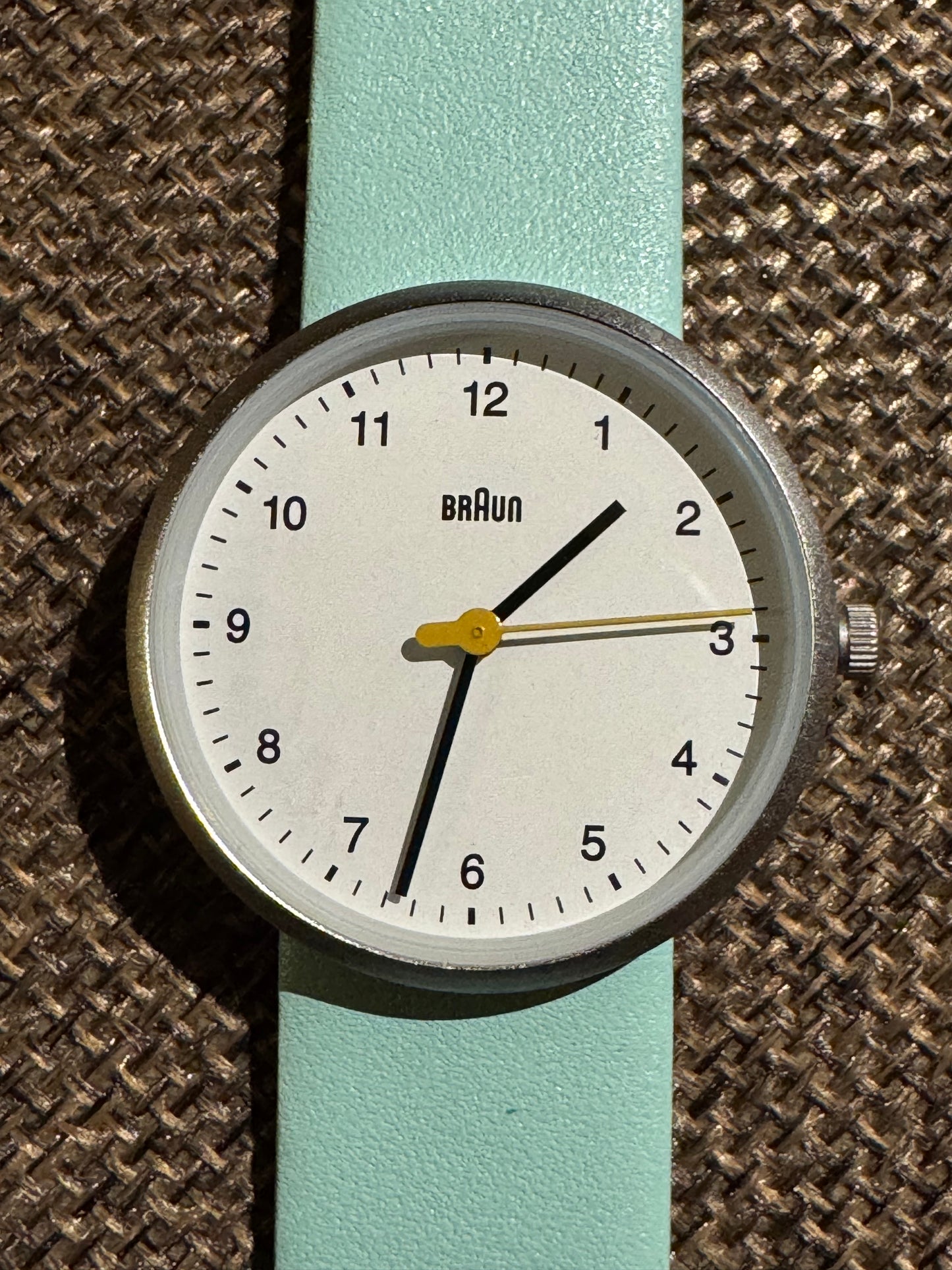 ⌚ Braun Classic Analog Watch with Genuine Leather Mint Strap - Never worn