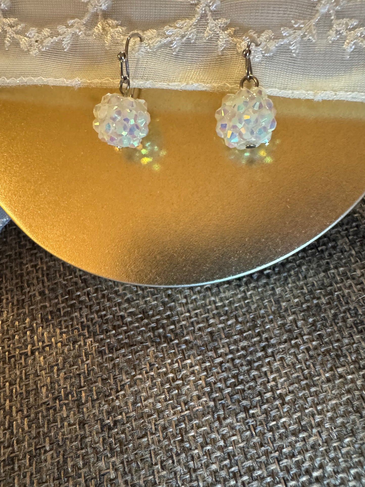 Aurora Borealis Crystal Beaded Dangle Earrings | Vintage-Inspired