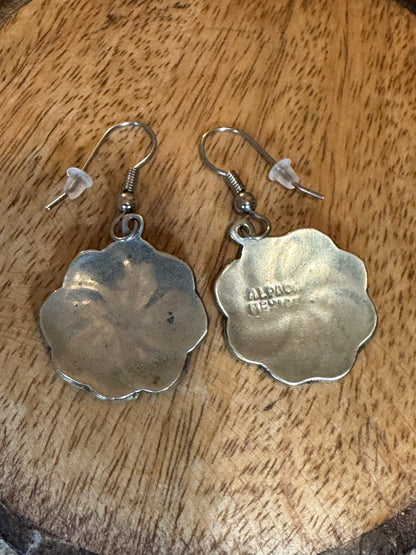 Vintage Alpaca Mexico pinwheel earrings