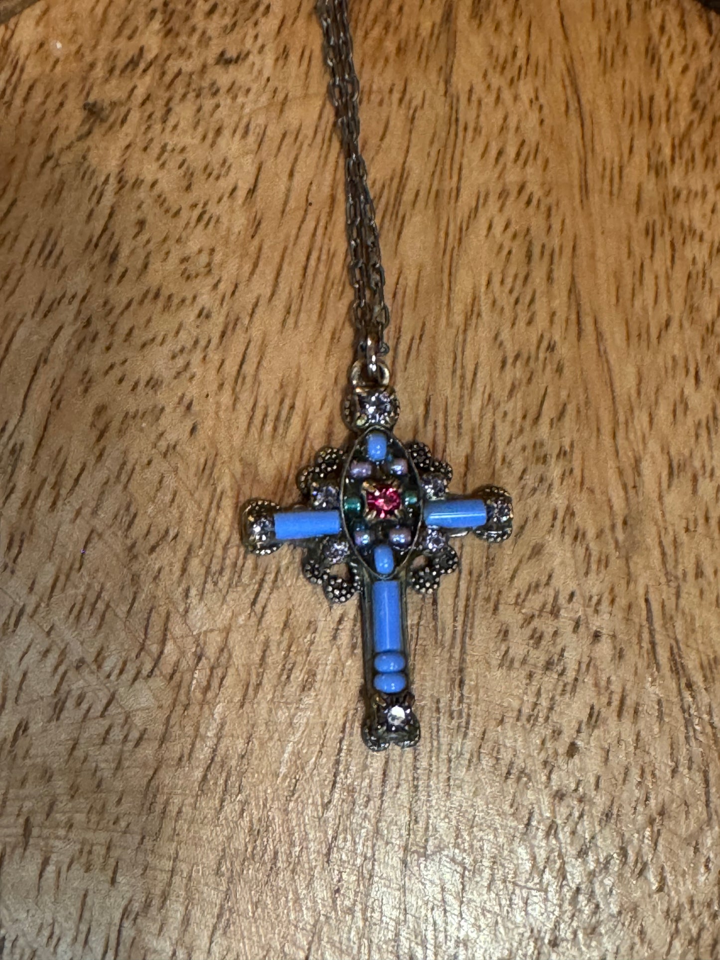 Firefly ornate cross necklace