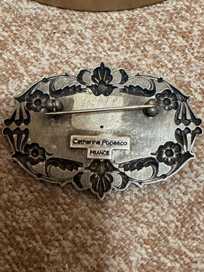 Vintge Signed Catherine Popesco Brooch - France