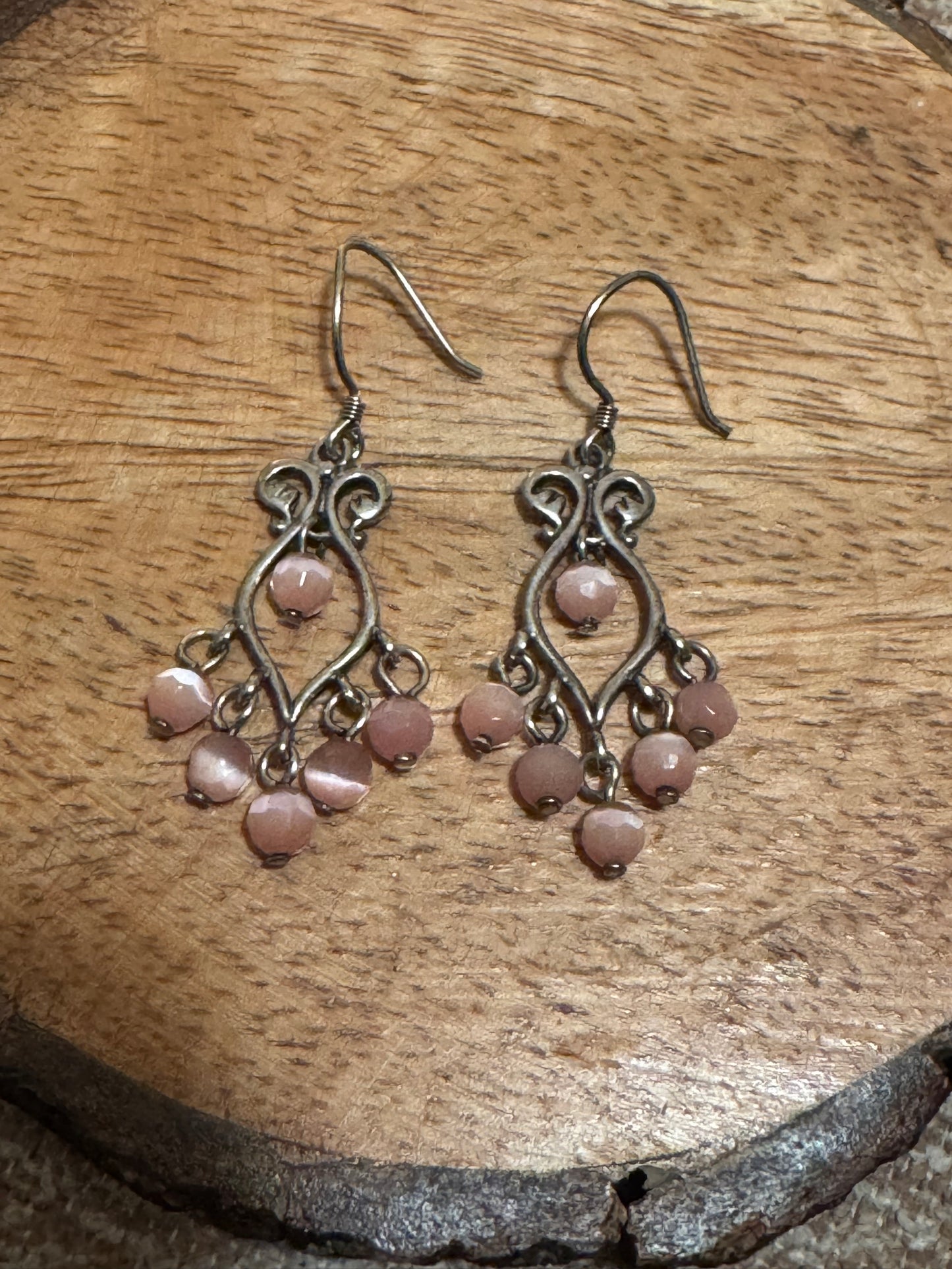Vintage 925 Sterling Silver Pink Accents