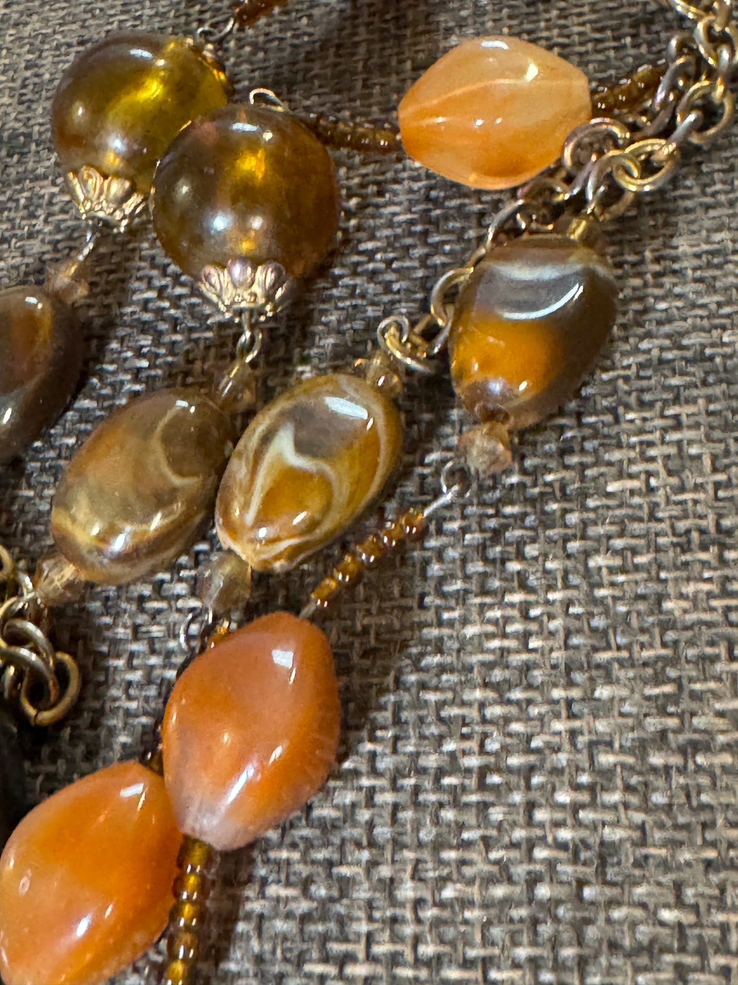 Vintage Sunburst Medallion Statement Necklace - 26" - 28"