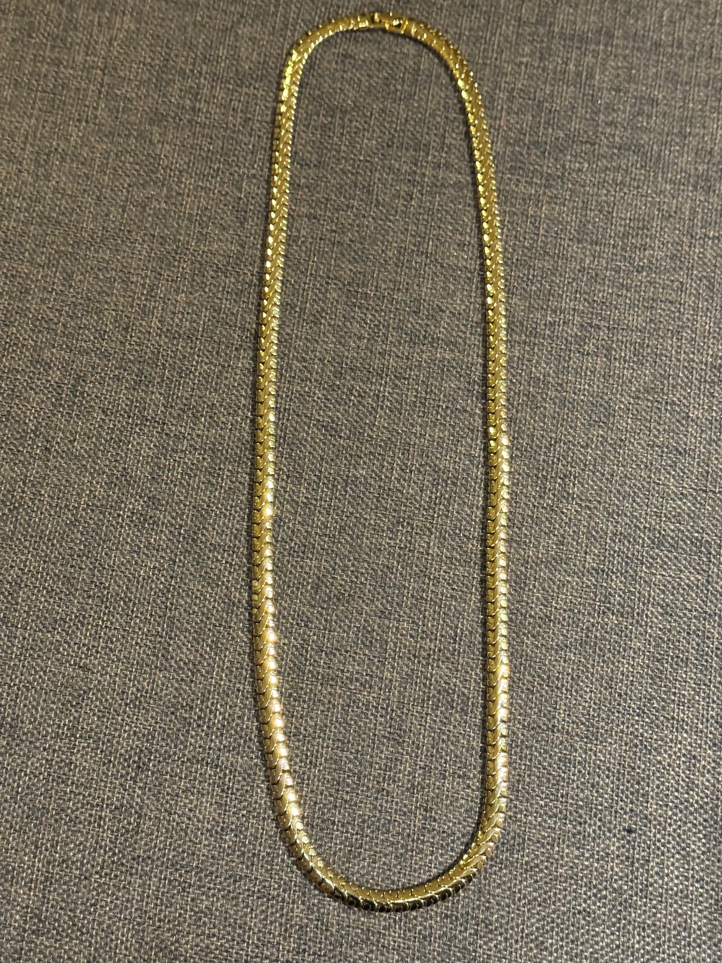 Vintage Signed Monet Gold-Tone Lay-Flat Chain Necklace – 28”