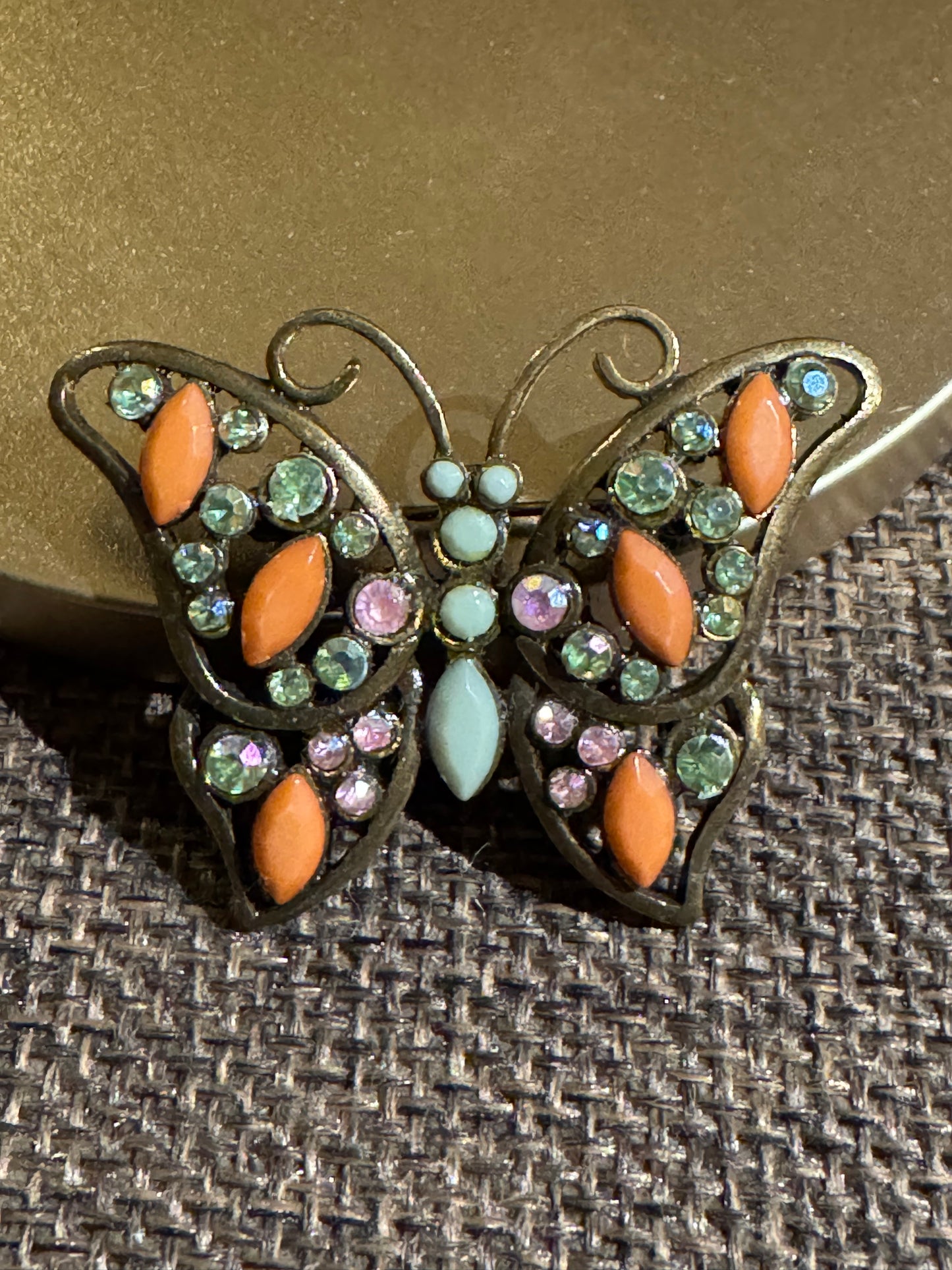 Erica Lyons Butterfly Brooch | Crystal and Cabochon Design