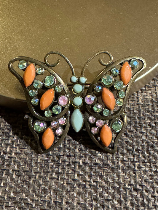 Erica Lyons Butterfly Brooch | Crystal and Cabochon Design