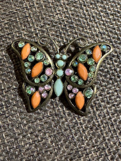 Erica Lyons Butterfly Brooch | Crystal and Cabochon Design