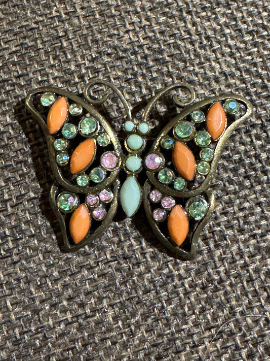 Erica Lyons Butterfly Brooch | Crystal and Cabochon Design