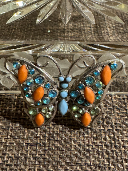 Erica Lyons Butterfly Brooch | Crystal and Cabochon Design