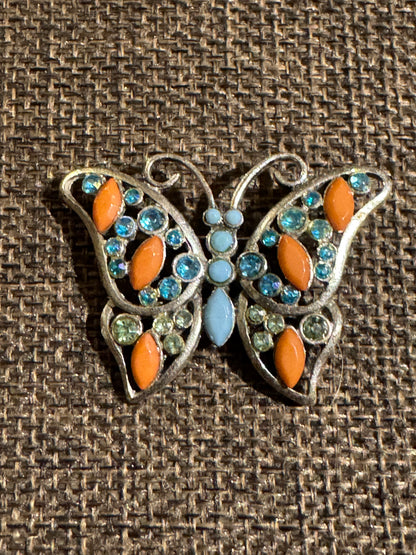 Erica Lyons Butterfly Brooch | Crystal and Cabochon Design