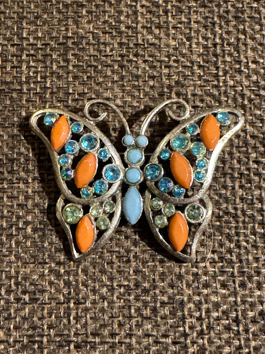 Erica Lyons Butterfly Brooch | Crystal and Cabochon Design