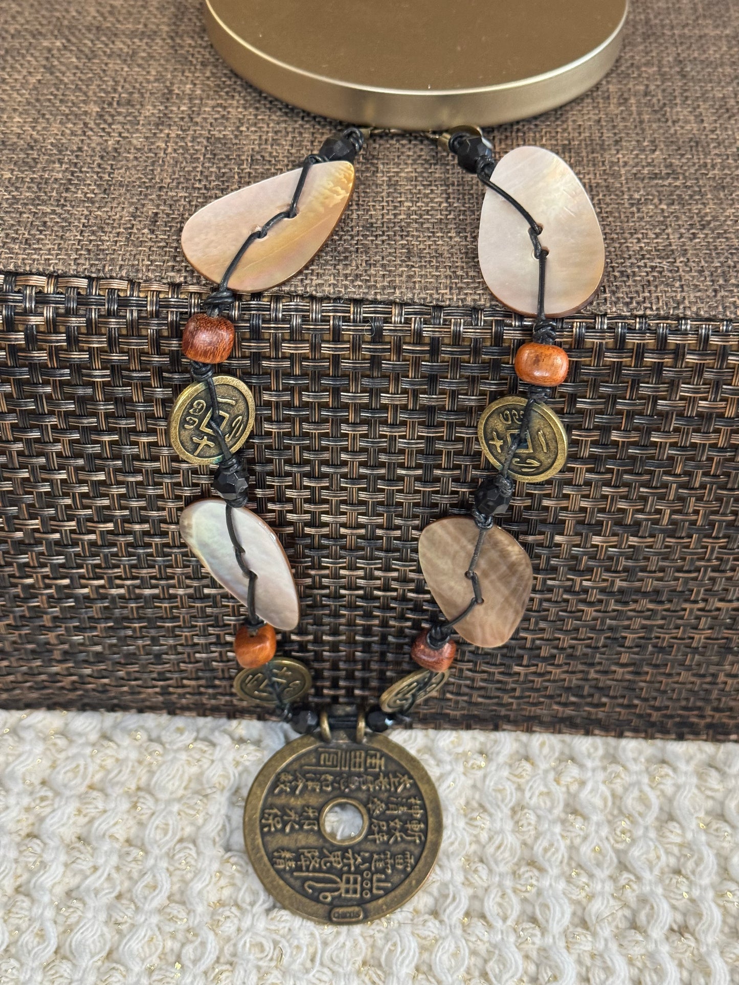 Chico’s Asian-Inspired “Mountain Ghost” Pendant Necklace | Natural Materials