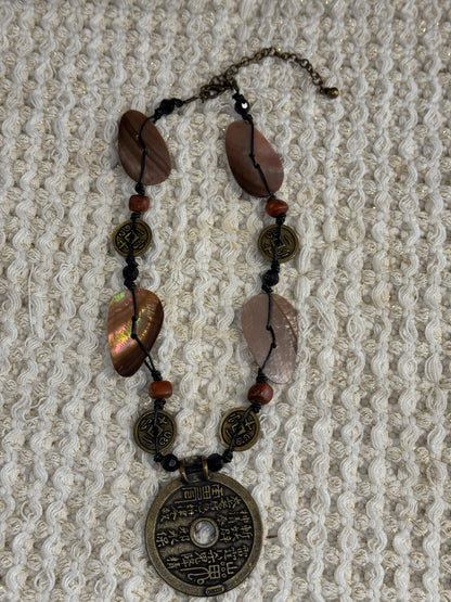 Chico’s Asian-Inspired “Mountain Ghost” Pendant Necklace | Natural Materials