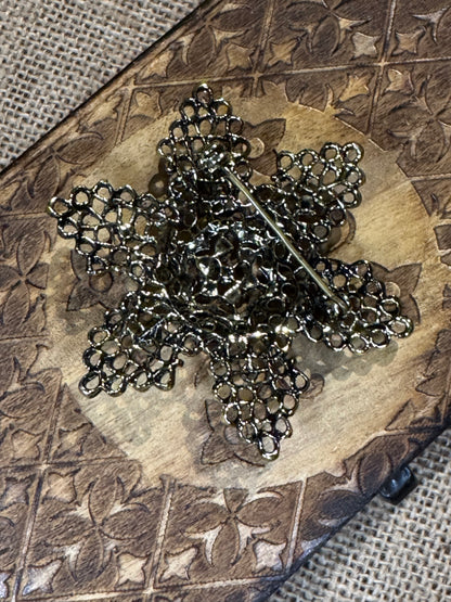 Vintage Faux Pearl Starburst Brooch
