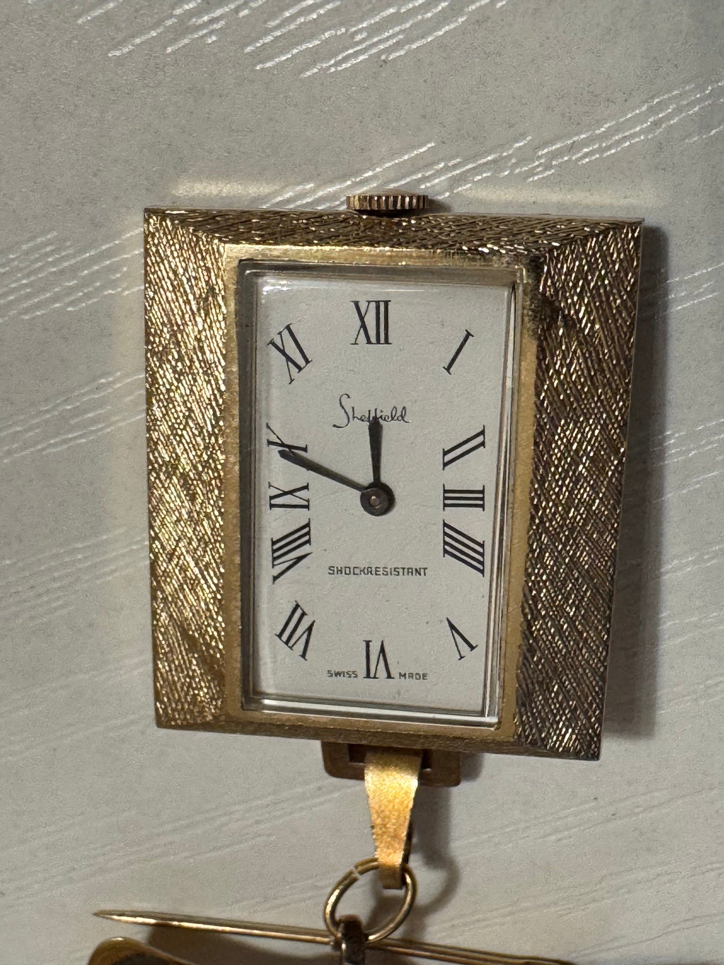 Vintage Sheffield Bow Brooch Watch 1/20 12K Gold-Filled