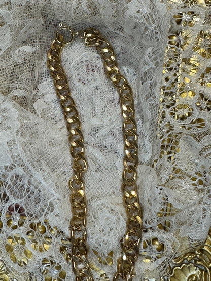 Vintage Gold-Tone Curb Link Chain Necklace – 16 Inch