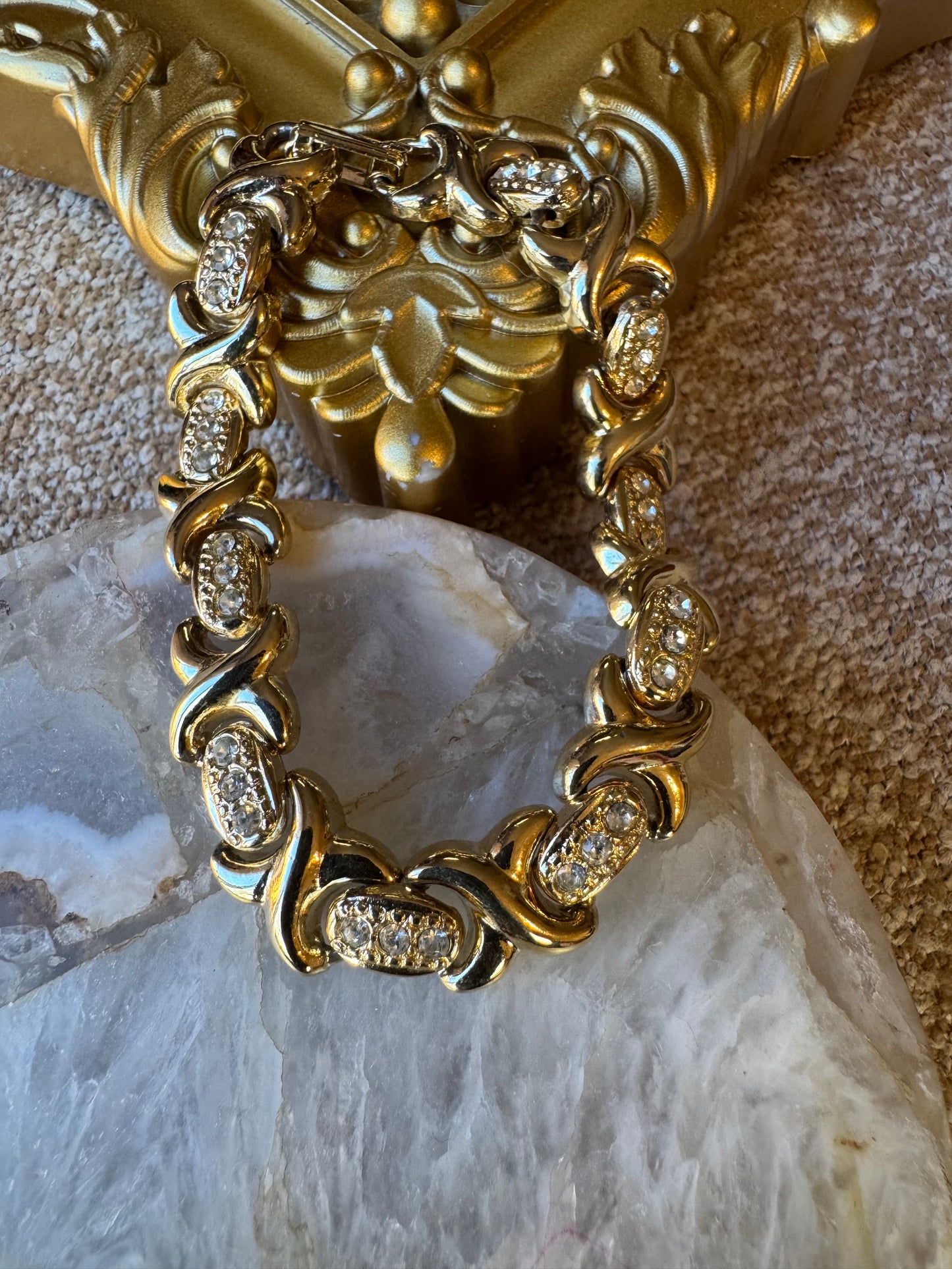 Gold-Tone "Hugs and Kisses" (X and O) Bracelet