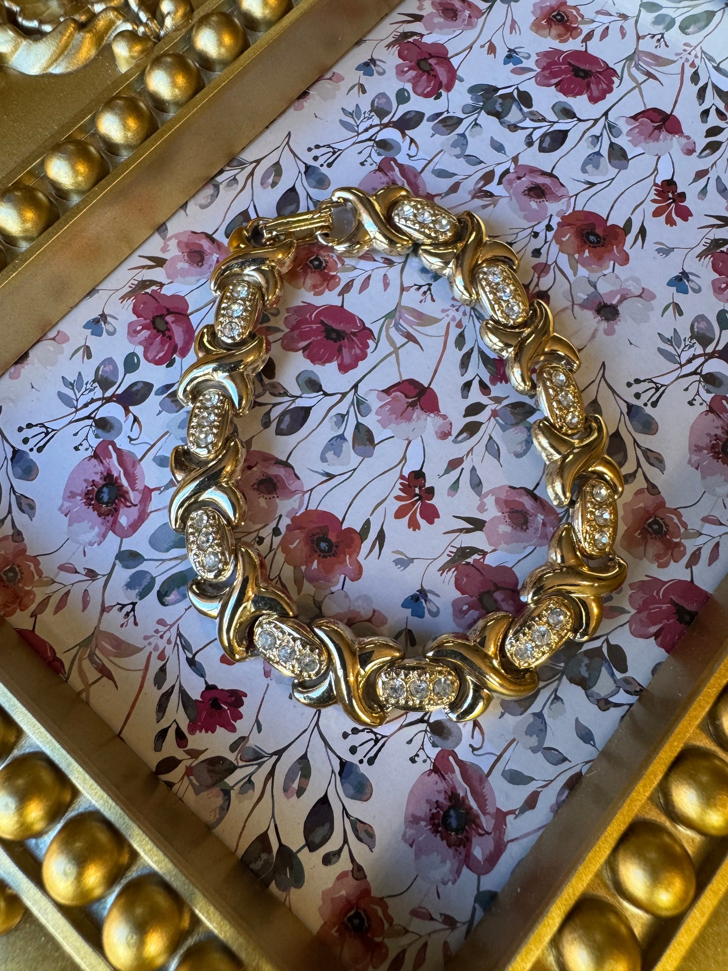 Gold-Tone "Hugs and Kisses" (X and O) Bracelet