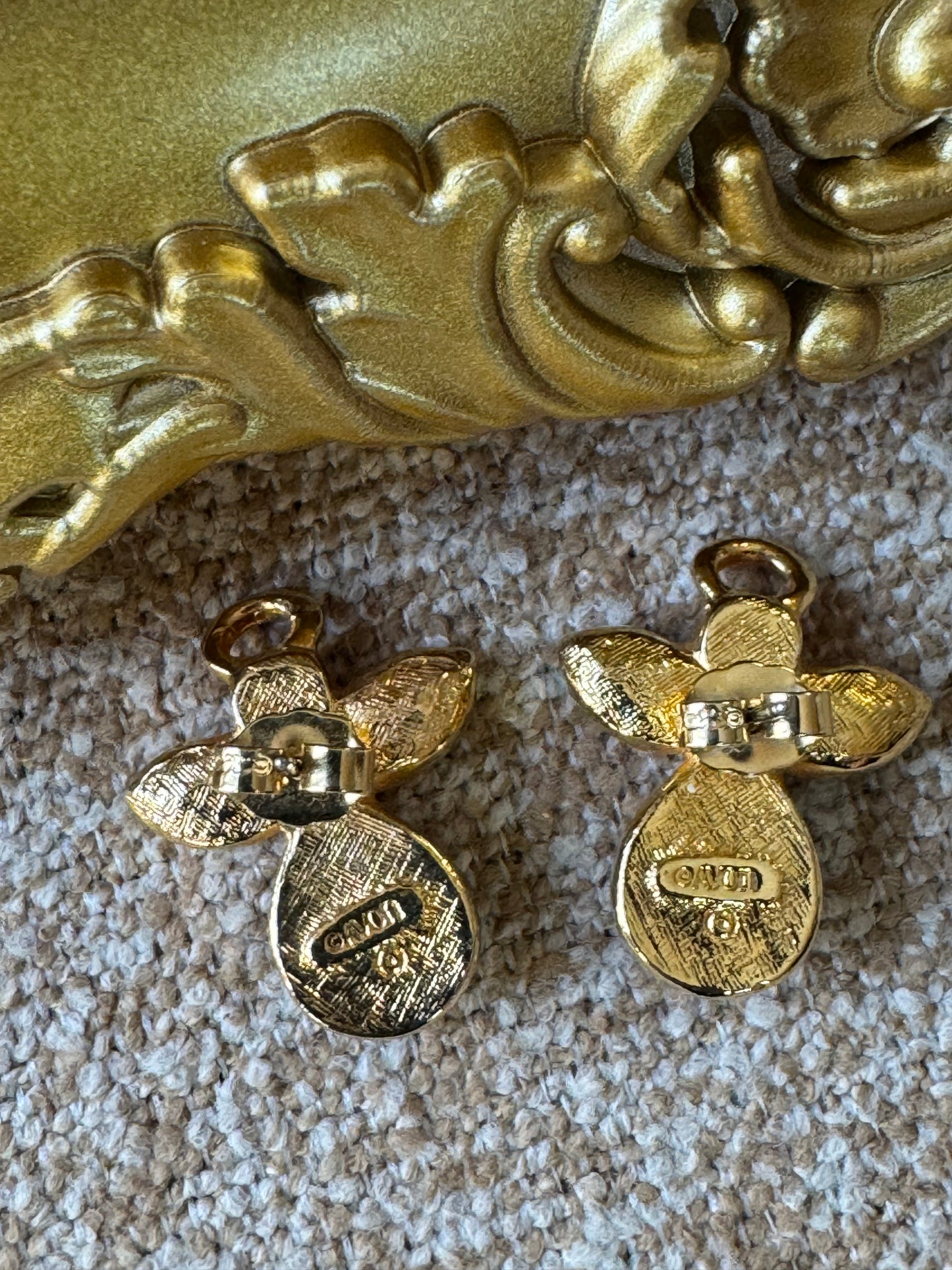 Vintage Avon Angel Motif Earrings