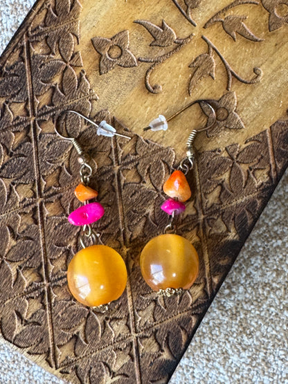 Honey Calcite Drop Earrings