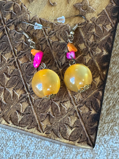Honey Calcite Drop Earrings