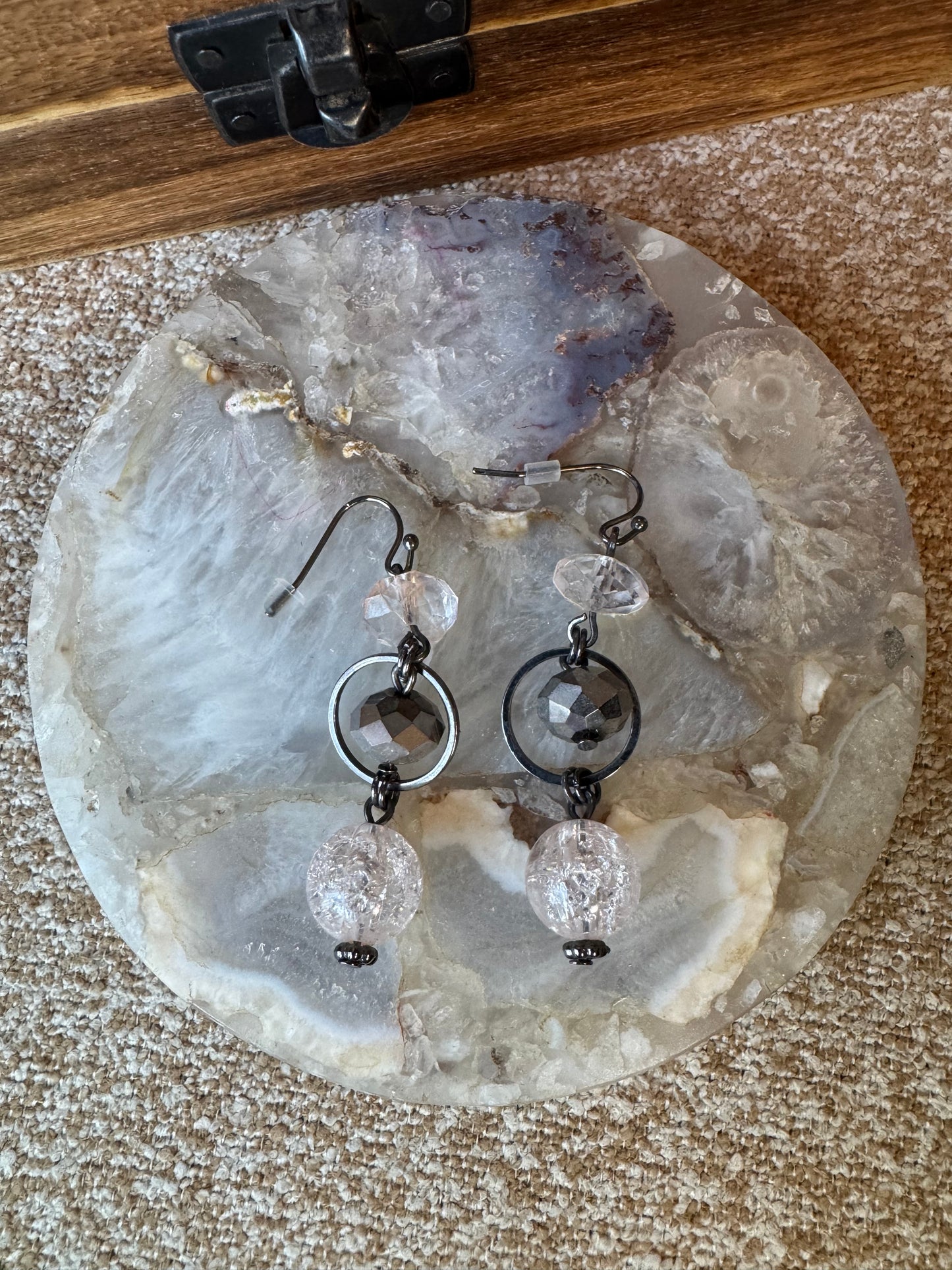 Vintage-Style Crystal Dangle Earrings