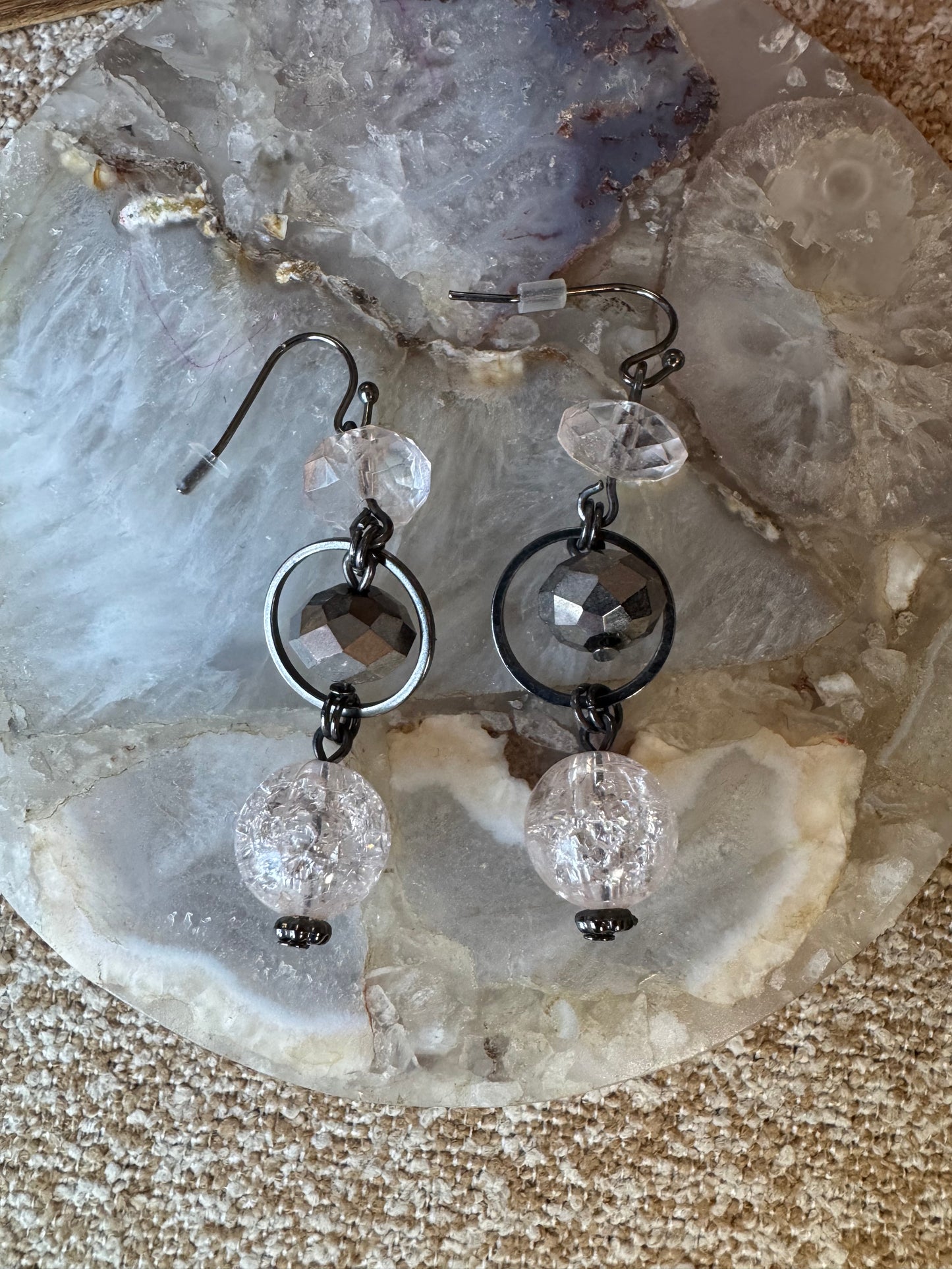 Vintage-Style Crystal Dangle Earrings