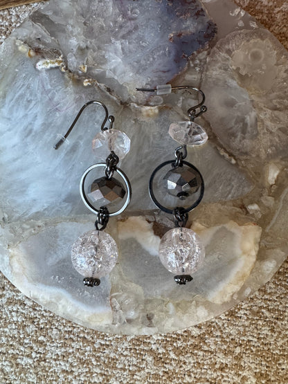 Vintage-Style Crystal Dangle Earrings