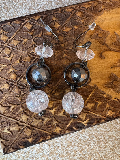 Vintage-Style Crystal Dangle Earrings
