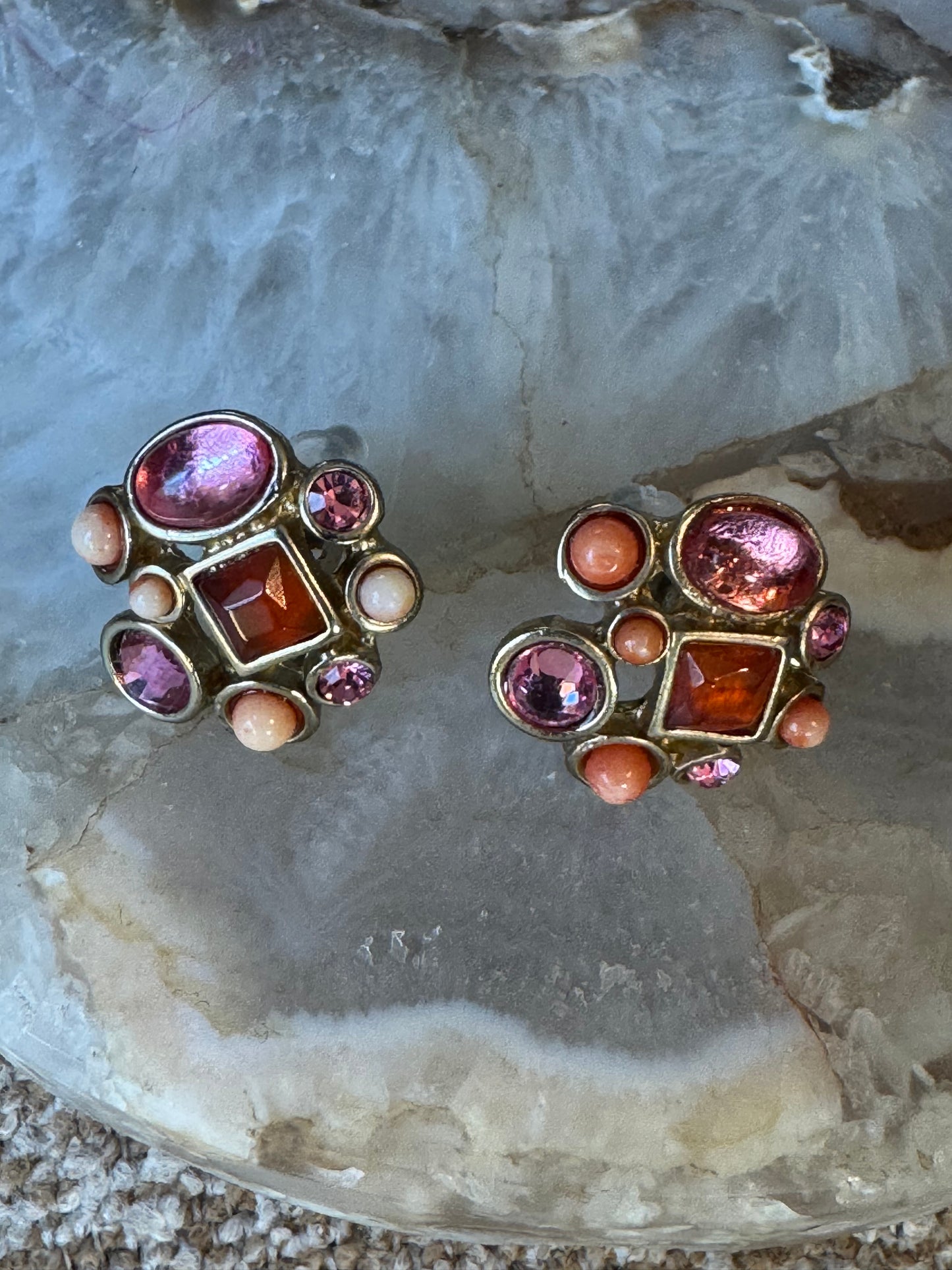 Vintage Cluster Earrings 1950 - 1970s