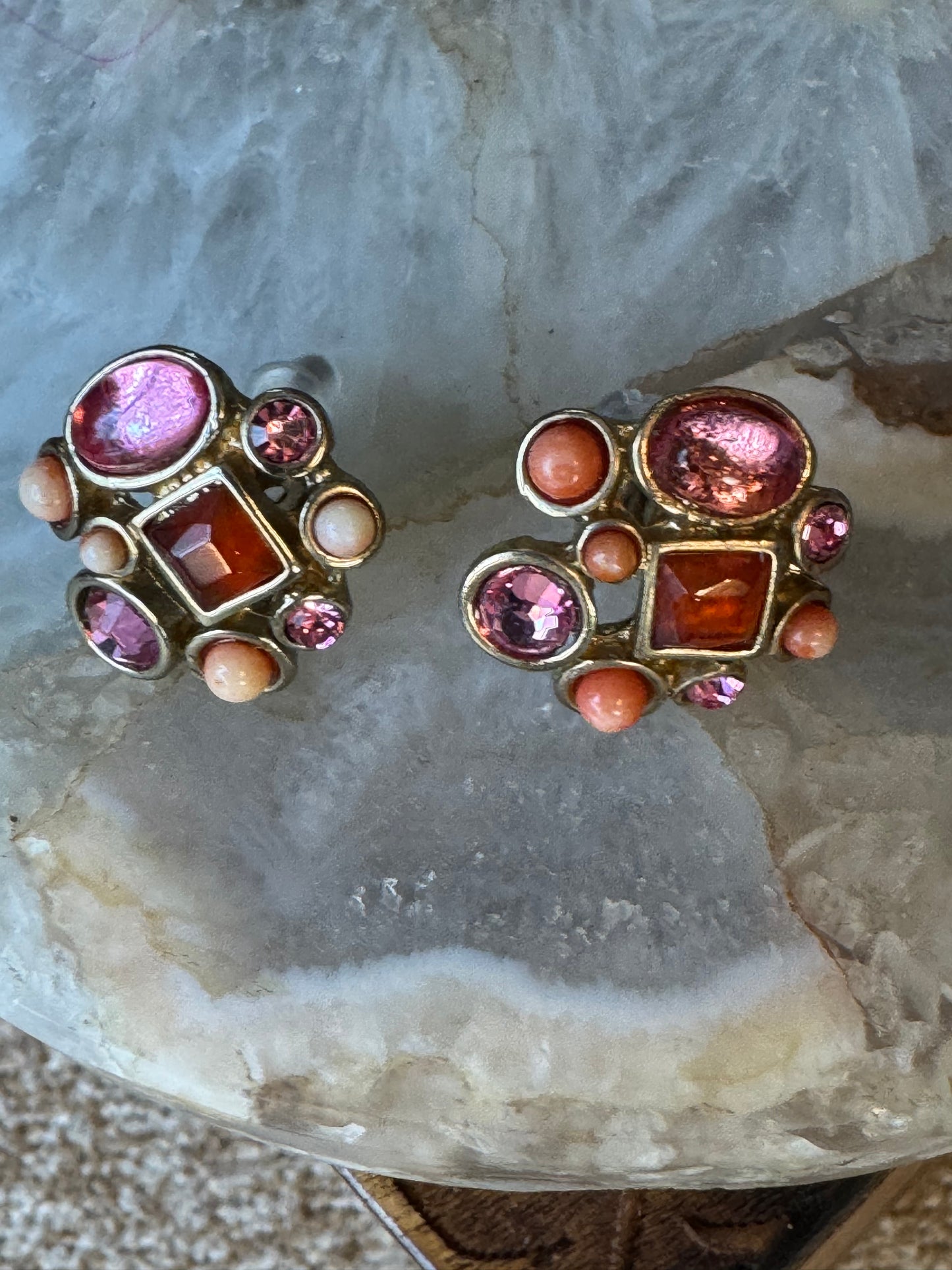 Vintage Cluster Earrings 1950 - 1970s
