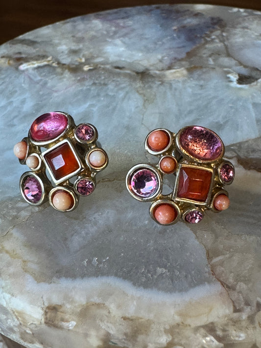Vintage Cluster Earrings 1950 - 1970s