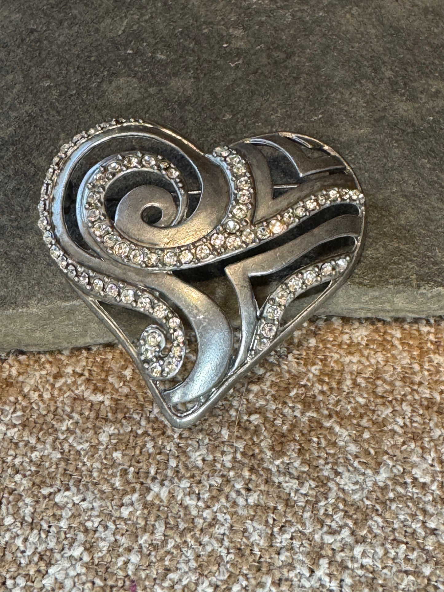 Chico’s “Have a Heart” Silver Tone Rhinestone Brooch – AHA 2008 Edition