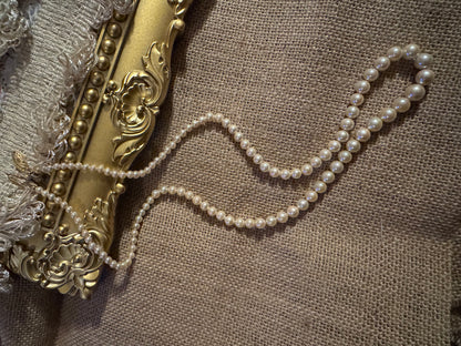 Vintage 24" Graduated Faux Pearl Necklace