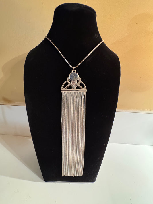Signed White House Black Market 32" Tassel Pendant Necklace