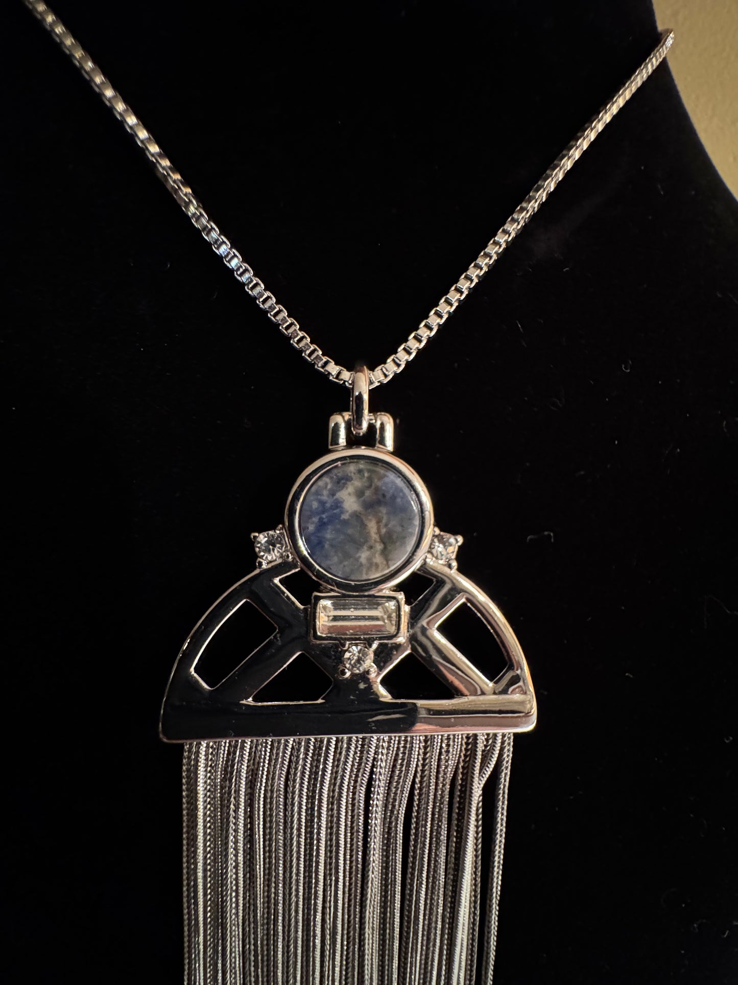 Signed White House Black Market 32" Tassel Pendant Necklace