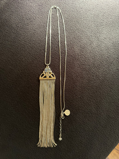 Signed White House Black Market 32" Tassel Pendant Necklace