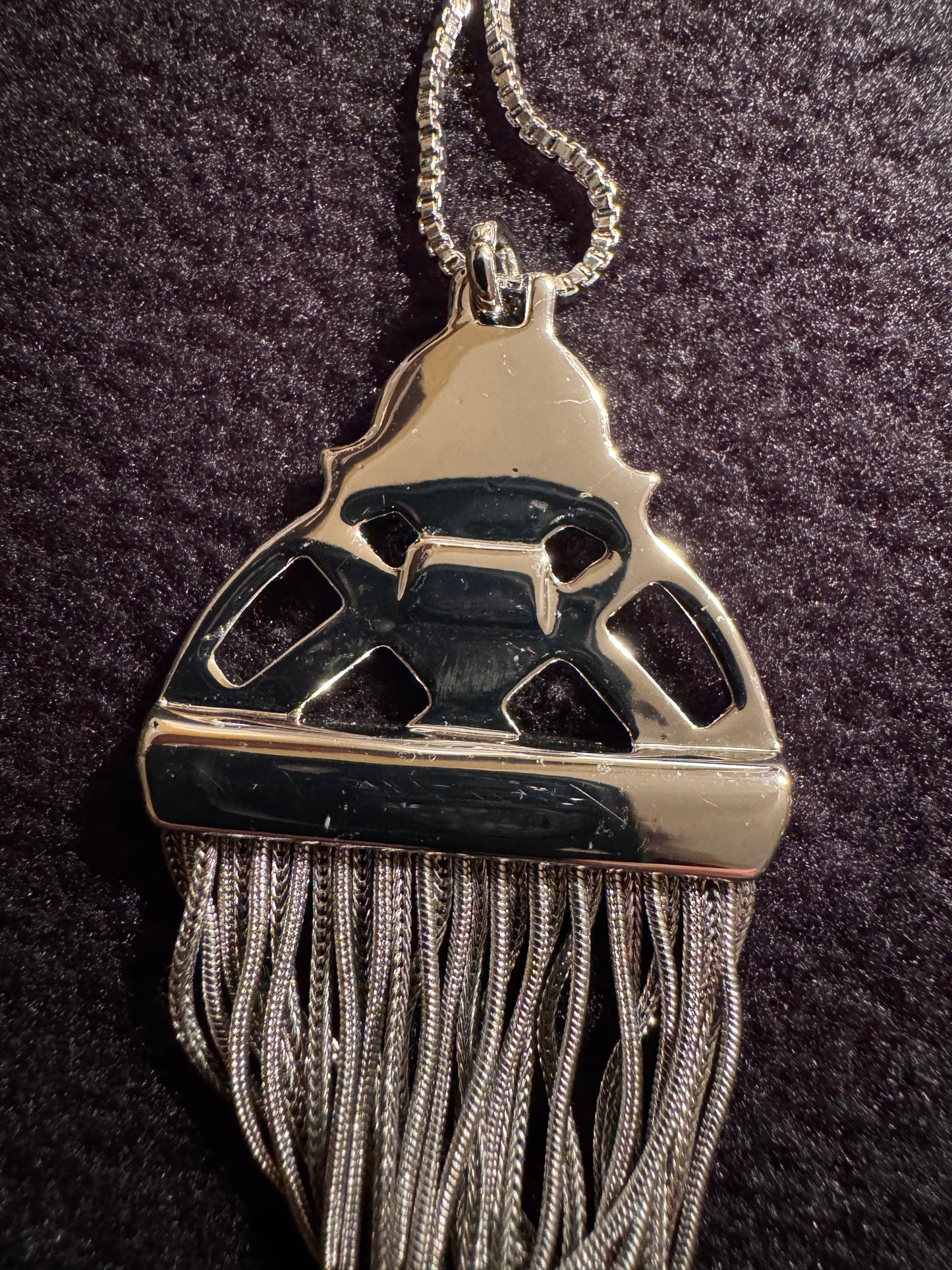 Signed White House Black Market 32" Tassel Pendant Necklace