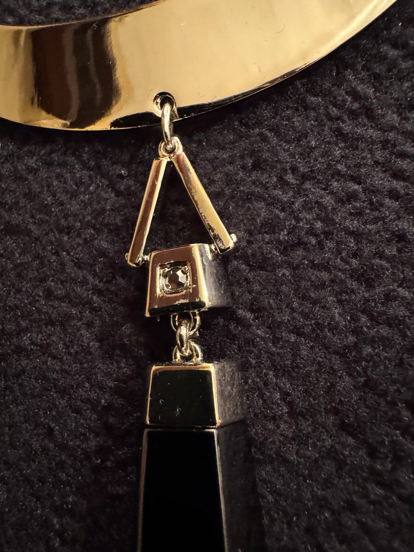 Signed White House Black Market Quartz Tassel Pendant Necklace